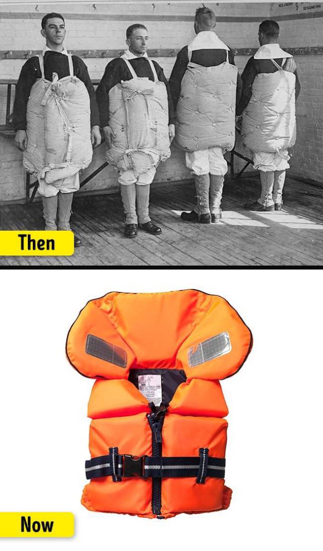 Life jackets: A life jacket is one of today’s most widely used types of individual rescue equipment in the world. But this was not always so. In the early 20th century, life jackets were hugely unpopular because they were thought to hinder movement. Looking at the photo, it’s easy to understand why!