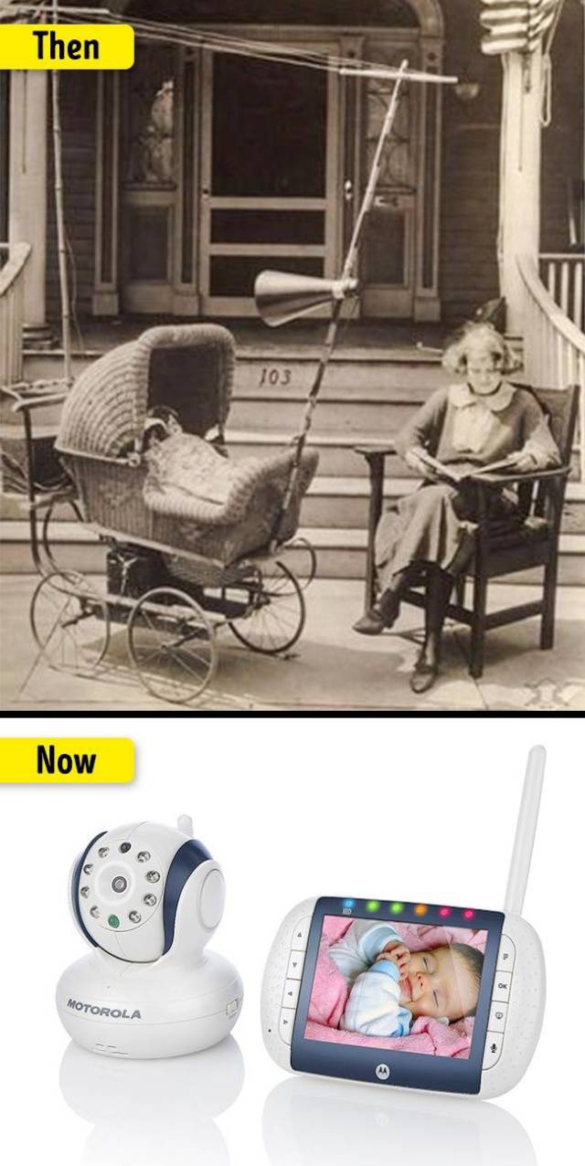 Baby monitors: Today’s moms can feel at ease knowing that their babies are safe and sound — even when they happen to be in another room. All thanks to baby monitors, which now come not just in audio but in video format. Amazingly, a couple of centuries ago, rather more cumbersome (not to say frightening) devices used to serve the same purpose!