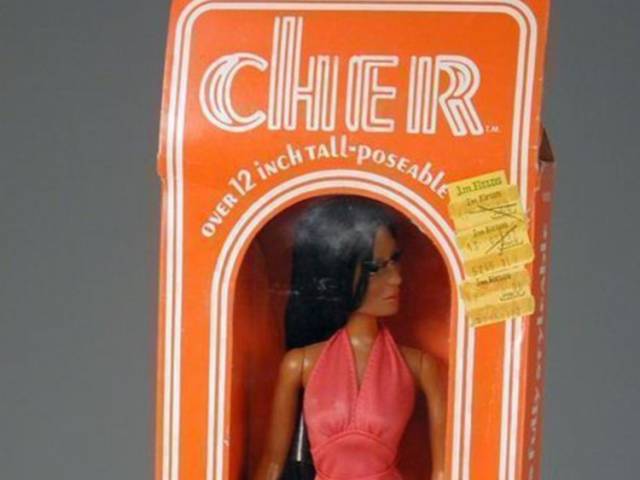 1976: The Cher doll - Sonny Bono and Cher both got dolls to coincide with their variety show. The dolls were a part of a celebrity line by Mego to compete with the popularity of Barbie. And for a time, Cher did. Hers was the best-selling doll of 1976.