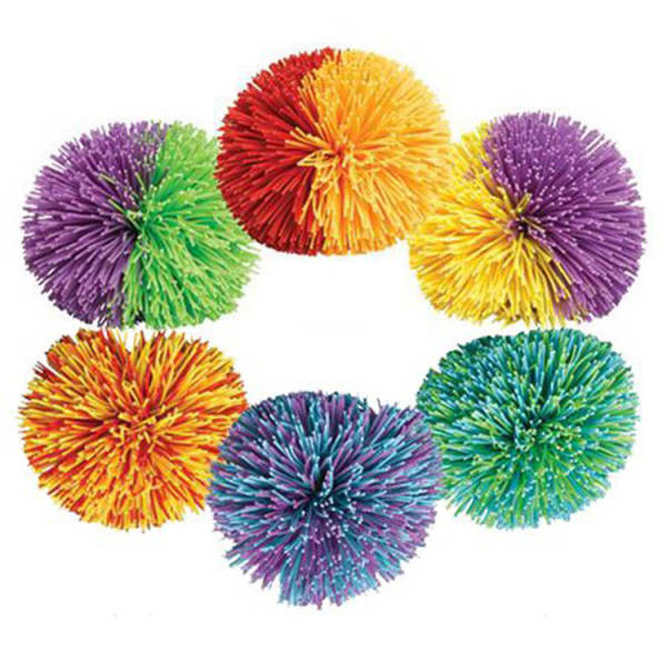 1986: Koosh Ball - These balls were made of rubber strings attached to a squishy middle, so you could throw them, and they wouldn't hurt if you couldn't catch. The bright colors were perfect for kids.