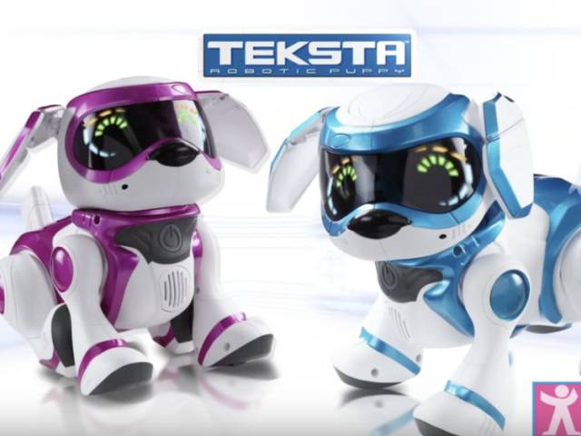 2013: Tekno the Robotic Puppy - The 2013 version of Tekno was the third iteration of the robotic puppy. It came in multiple colors and was controlled via smart devices and tablets. It answered to basic commands and could do back flips.