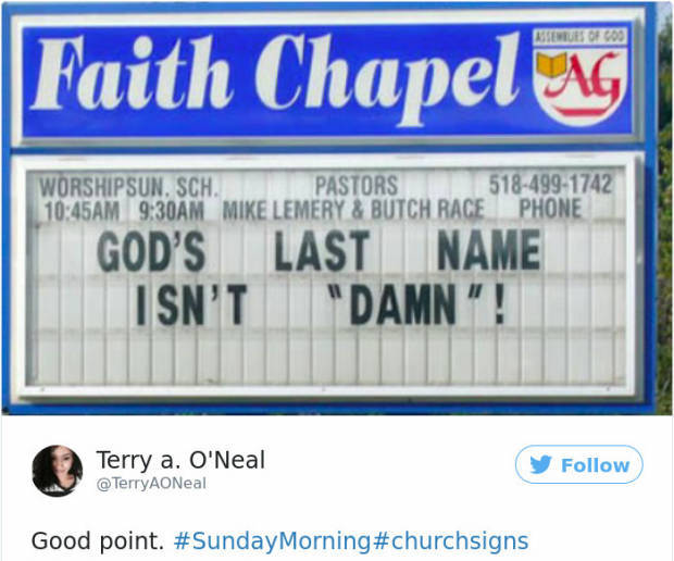 vehicle registration plate - Assemtues Of 100 Faith Chapel Ag Worshipsun. Sch. Pastors 5184991742 Am Am Mike Lemery & Butch Race Phone God'S Last Name Isn'T "Damn"! Terry a. O'Neal Good point. Morning