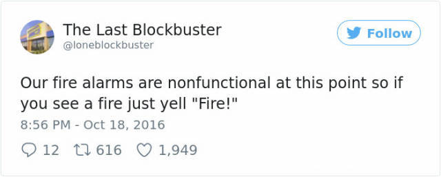 xxxtantacion tweets - The Last Blockbuster y Our fire alarms are nonfunctional at this point so if you see a fire just yell "Fire!" 9 12 12 616 1,949