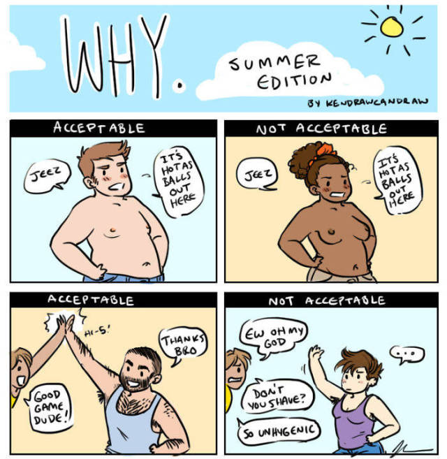 shaving comics - Summer Edition 84 Kendrawcandraw Acceptable Not Acceptable It'S Balls Its Hotas Balls Out Here Acceptable Not Acceptable Ew Oh My Thanks Bro Don'r Good Game Dude! You Shave? So Un Hygenic