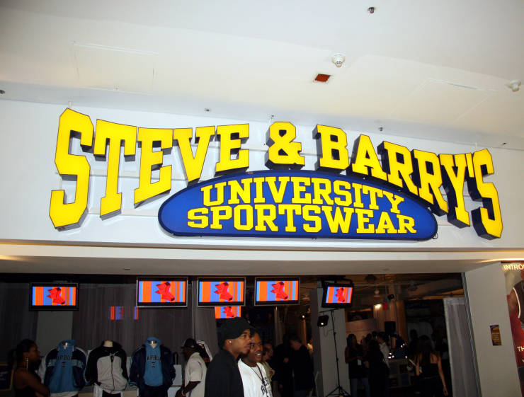 Steve & Barry's stores, that sold insanely junky clothing and accessories