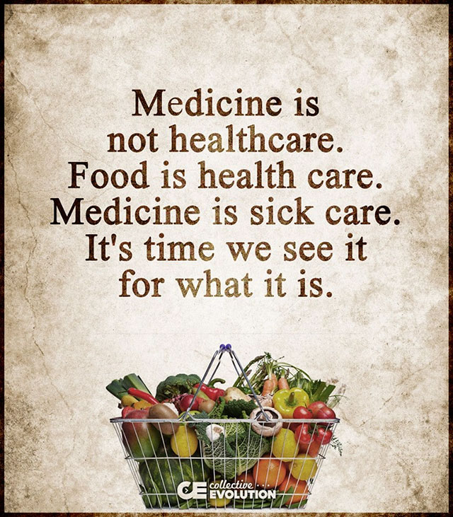 medicine is not healthcare - Pappa Medicine is not healthcare. Food is health care. Medicine is sick care. It's time we see it for what it is. collective .. Evolution Valeolutette