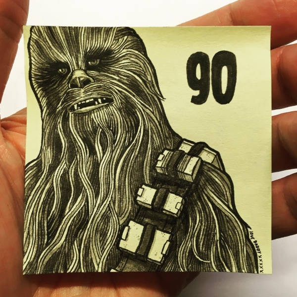 Daughter Receives Post-It Note Artwork From Her Dad In Her Lunch