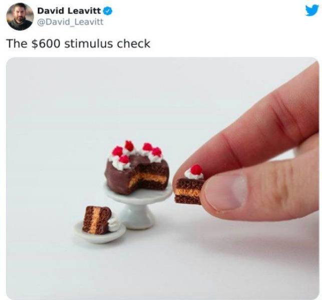 petit four - David Leavitt Leavitt The $600 stimulus check
