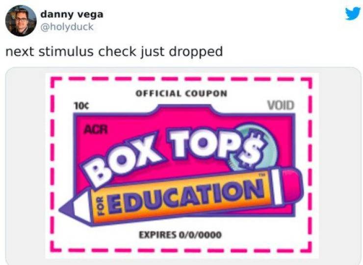 box tops for education clip - P3 danny vega next stimulus check just dropped Official Coupon | 100 Void Acr Education Expires 000000