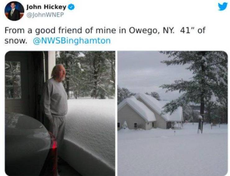 snow - John Hickey From a good friend of mine in Owego, Ny. 41" of snow.