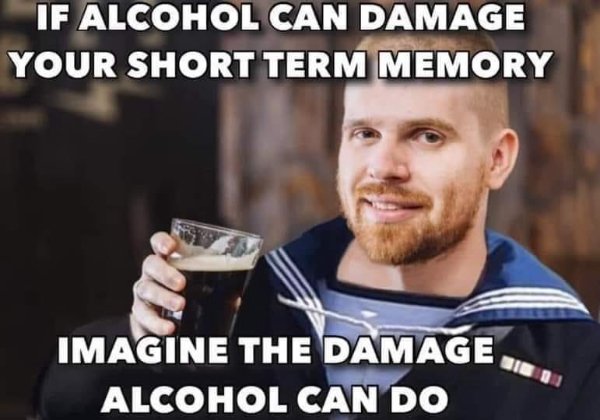 photo caption - If Alcohol Can Damage Your Short Term Memory Imagine The Damage Alcohol Can Do