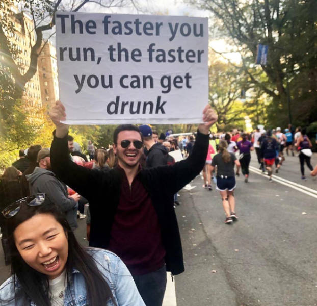 protest - The faster you run, the faster you can get drunk