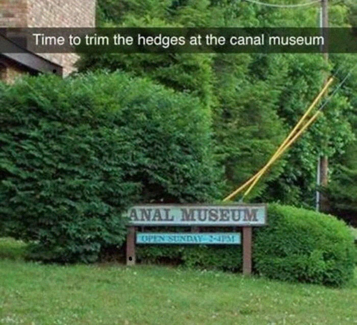 anal museum - Time to trim the hedges at the canal museum Anal Museum Insunday Sist