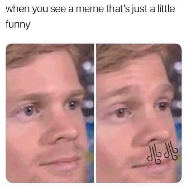 you see a funny meme - when you see a meme that's just a little funny