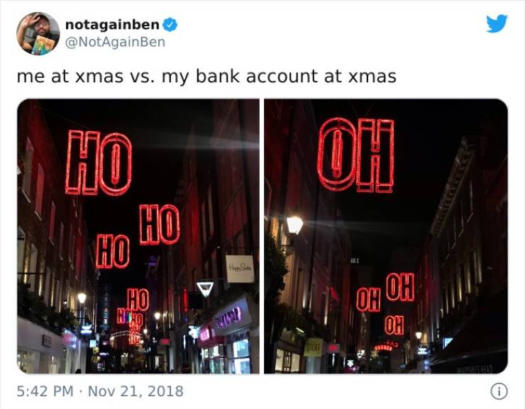 display advertising - notagainben me at xmas vs. my bank account at xmas Ho Ho Ho Ho Hiro Oh Pixi . i