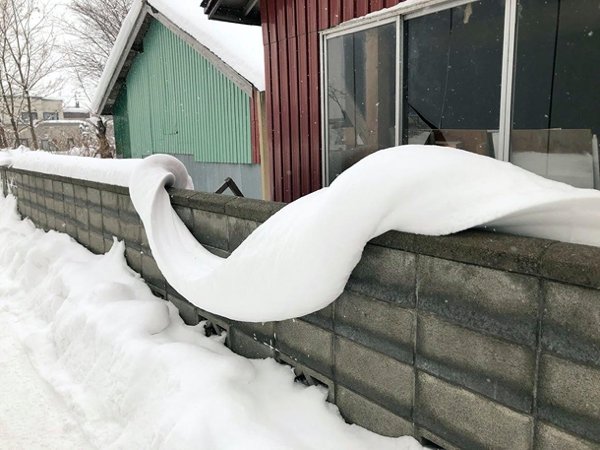 “Perfectly melted ribbon of snow.”
