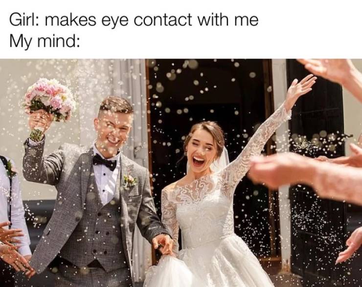 intimate wedding - Girl makes eye contact with me My mind