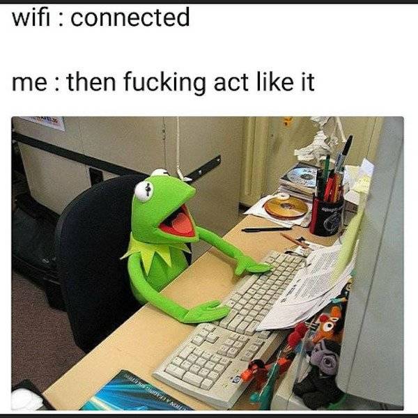 wifi connected meme - wifi connected me then fucking act it 6 Inc Mendid