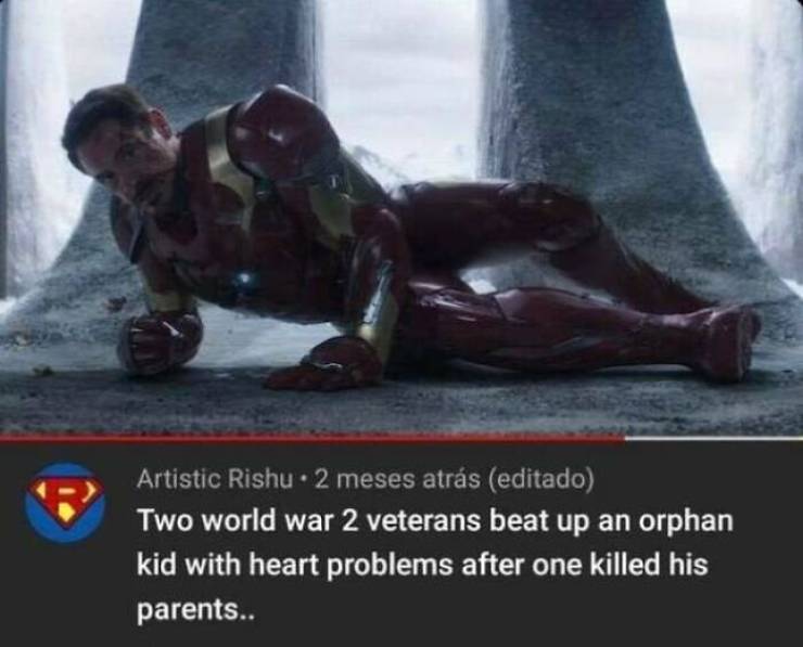 Captain America: Civil War - Artistic Rishu. 2 meses atrs editado Two world war 2 veterans beat up an orphan kid with heart problems after one killed his parents..