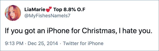 diagram - Lia Marie Top 8.8% O.F If you got an iPhone for Christmas, I hate you. . Twitter for iPhone