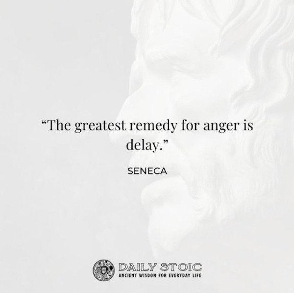 computer wallpaper - "The greatest remedy for anger is delay. Seneca Daily Stoic Ancient Wisdom For Everyday Life