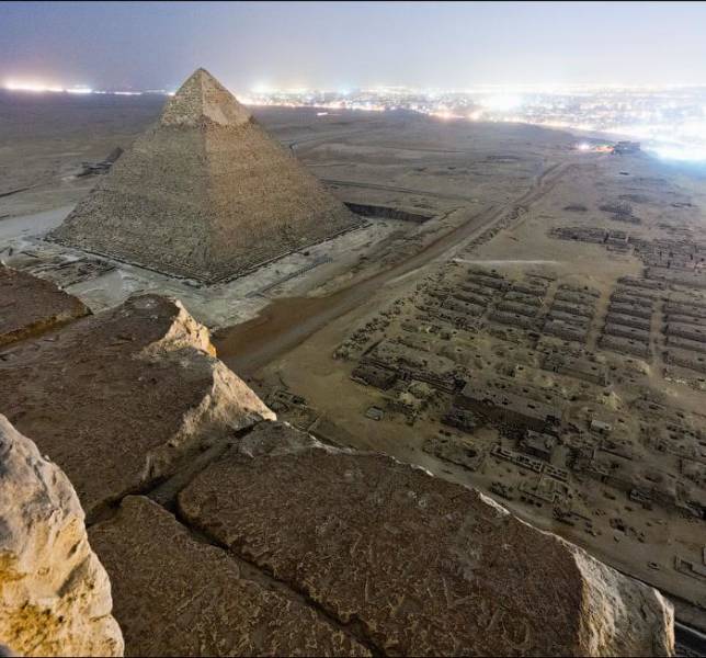 Photograph from atop of one of the pyramids.