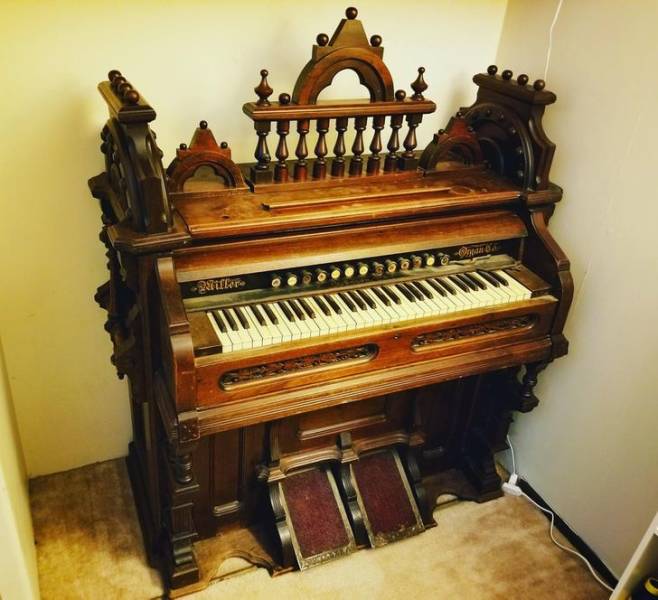 "I was hired to take this antique organ to a landfill. Happy to say I kept it instead and used it on my bands first album!"