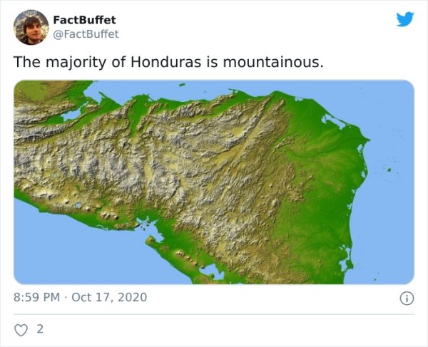 topography of nicaragua - FactBuffet The majority of Honduras is mountainous. 2