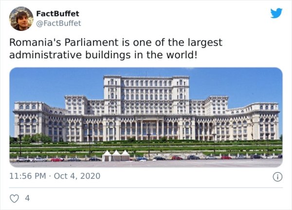 palace of the parliament - FactBuffet Romania's Parliament is one of the largest administrative buildings in the world! ta 4