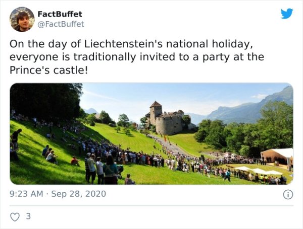 blackberry - FactBuffet On the day of Liechtenstein's national holiday, everyone is traditionally invited to a party at the Prince's castle! 3