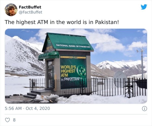 winter - FactBuffet The highest Atm in the world is in Pakistan! Watoalborno World'S Highest Atm In Pakistan . 8