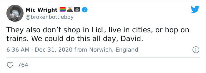 internet explorer twitter meme - Mic Wright They also don't shop in Lidl, live in cities, or hop on trains. We could do this all day, David. from Norwich, England 764