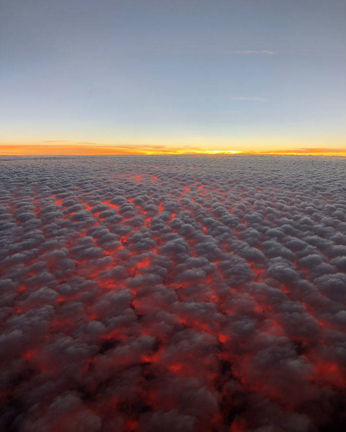 altocumulus clouds sunset
