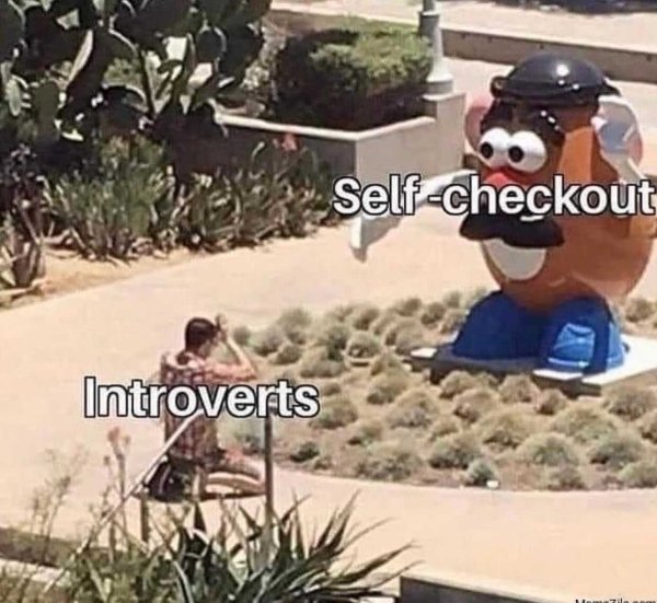 introvert meme - Selfcheckout Introverts