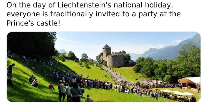 landmark - On the day of Liechtenstein's national holiday, everyone is traditionally invited to a party at the Prince's castle!