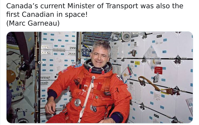 astronaut marc garneau - Canada's current Minister of Transport was also the first Canadian in space! Marc Garneau