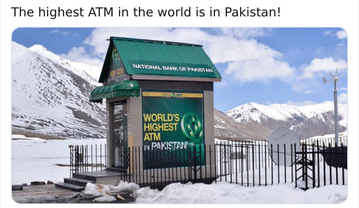 winter - The highest Atm in the world is in Pakistan! National Bank Of Pns Bav World'S Highest Atm In Pakistan