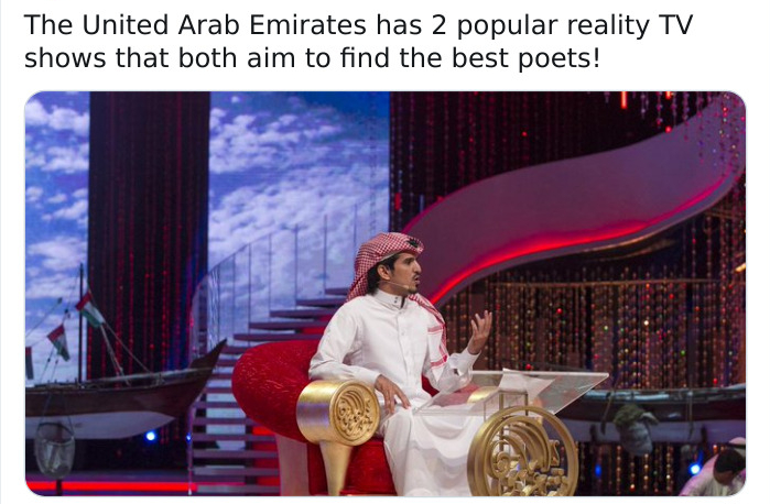 presentation - The United Arab Emirates has 2 popular reality Tv shows that both aim to find the best poets!