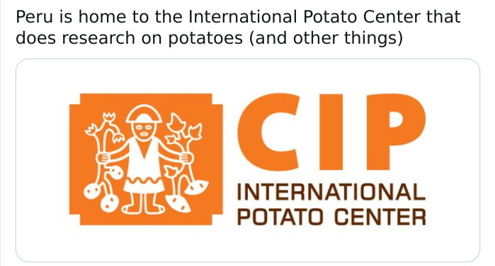 international potato center - Peru is home to the International Potato Center that does research on potatoes and other things Cip International Potato Center