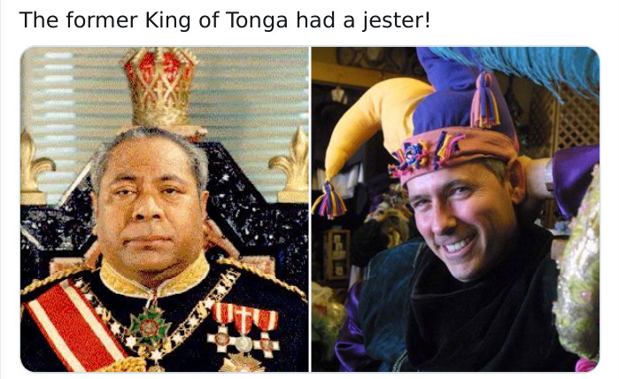 king of tonga - The former King of Tonga had a jester! Ve