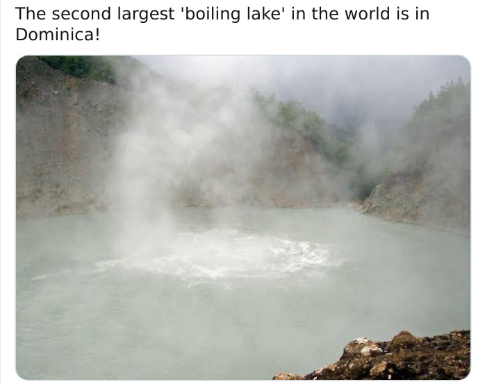 water resources - The second largest 'boiling lake' in the world is in Dominica!