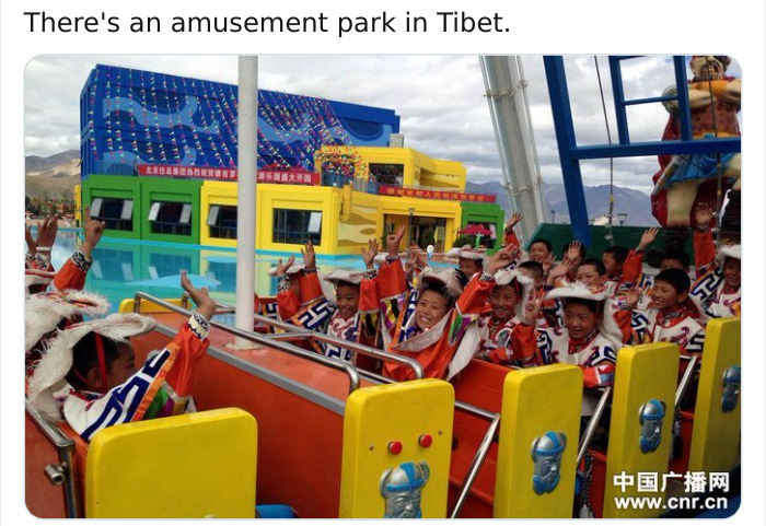 amusement ride - There's an amusement park in Tibet.