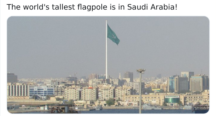 skyline - Re The world's tallest flagpole is in Saudi Arabia! Te Lord Great