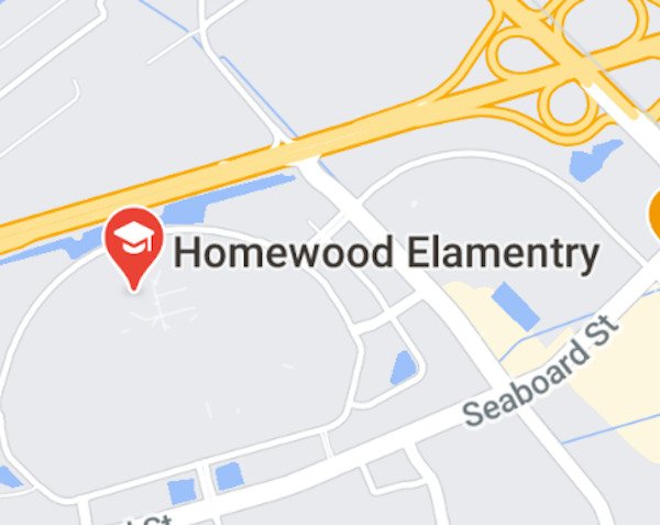 map - Homewood Elamentry Seaboard St