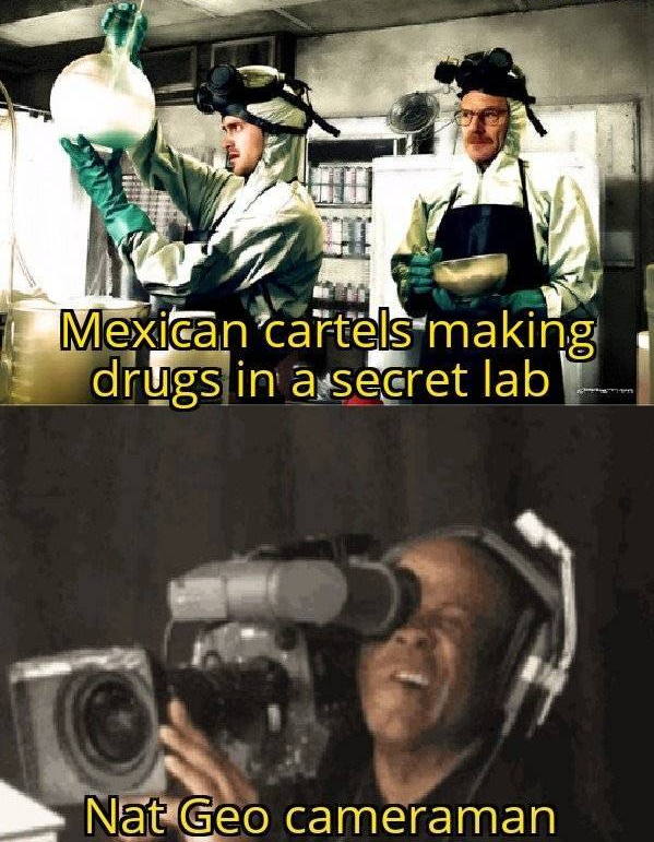 jesse pinkman cooking - Mexican 'cartelsmaking drugs in a secret lab Nat Geo cameraman