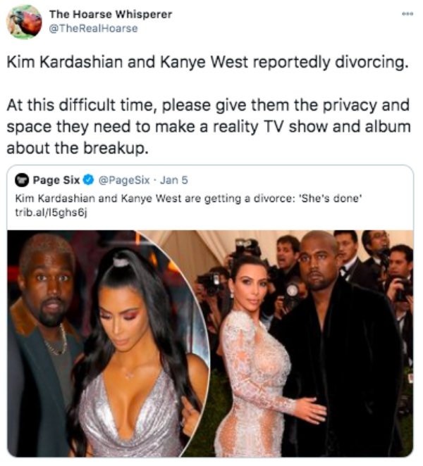 26 Memes & Jokes About Kanye & Kim Getting Divorced