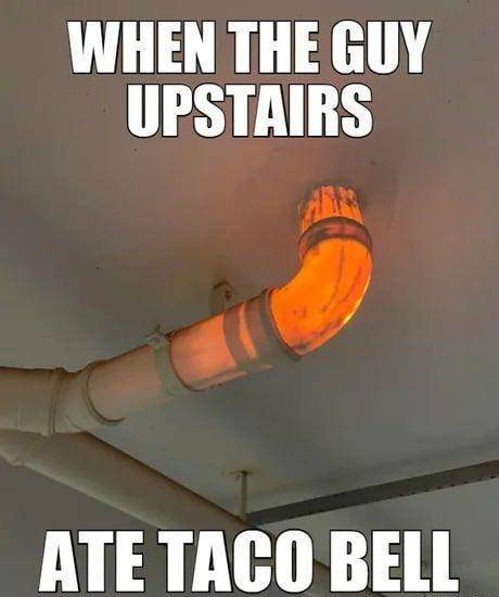orange - When The Guy Upstairs Ate Taco Bell