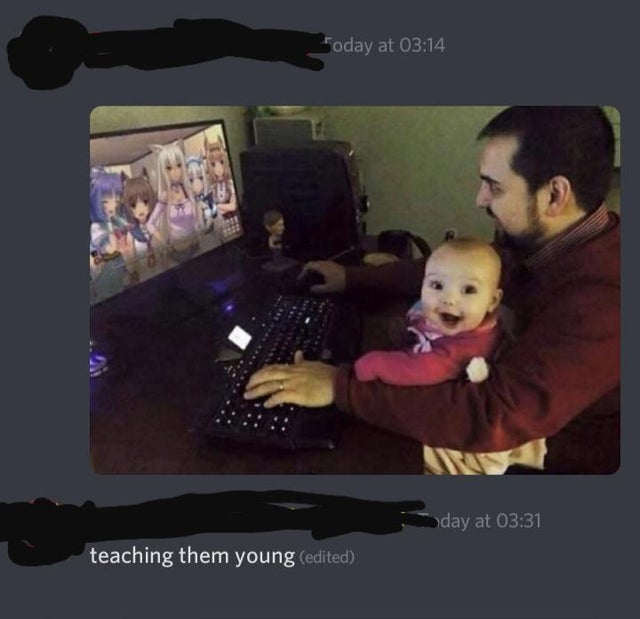 dad play game meme - Foday at day at teaching them young edited