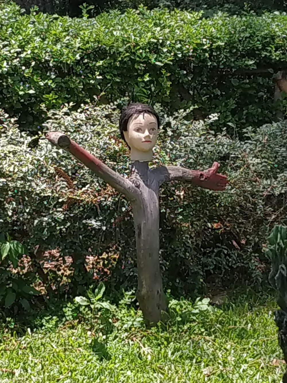 wtf images - creepy child garden statue
