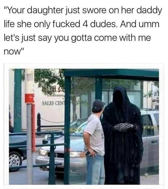 nazgul bus stop - "Your daughter just swore on her daddy life she only fucked 4 dudes. And umm let's just say you gotta come with me now" Sales Cen